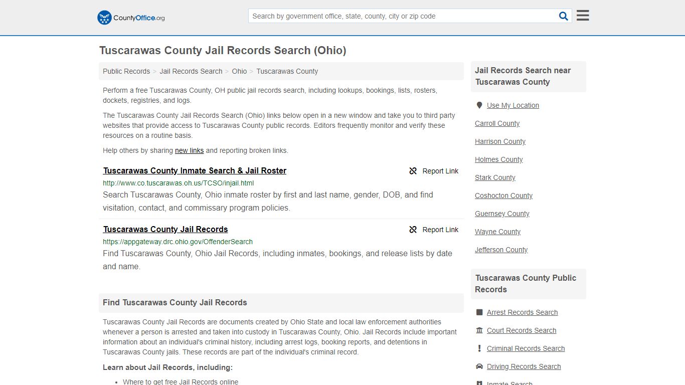 Jail Records Search - Tuscarawas County, OH (Jail Rosters ...
